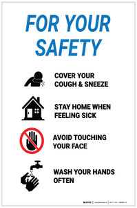 For Your Safety: Stay Home When Possible - Label