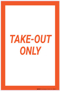 Take Out Only - Label