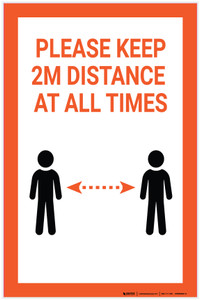 Please Keep 2M Distance At All Times - Label
