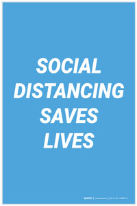 Social Distancing Saves Lives - Label