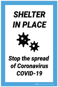 Shelter In Place Stop The Spread Of Covid-19 - Label