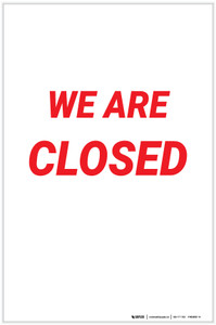 We Are Closed - Label
