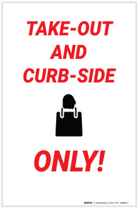 Take Out And Curbside Only - Label