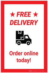 Free Delivery: Order Online Today! - Label
