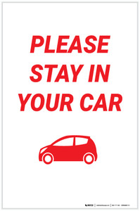 Please Stay In Your Car - Label
