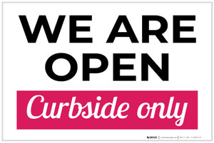 We Are Open Please Order Online Or By Phone Landscape - Label