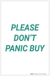 Please Don't Panic Buy - Label