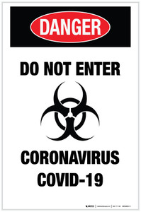 Danger: Do Not Enter (Biohazard) - Label