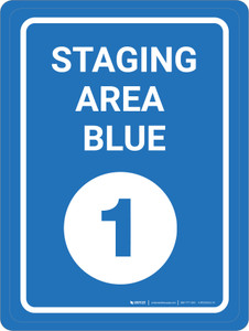 Staging Area Blue 1 - Wall Sign