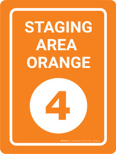 Staging Area Orange 4 - Wall Sign