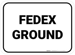 Fedex Ground Rectangle White Rectangle - Floor Sign