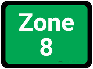 Zone 8 - Green Rectangle - Floor Sign