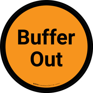 Buffer Out - Orange Circle - Floor sign