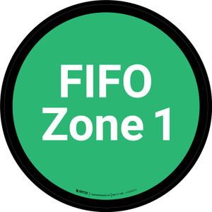 FIFO Zone 1 - Green Circle - Floor sign