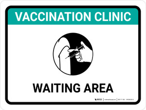 Vaccination Clinic: Waiting Area Green Landscape - Wall Sign