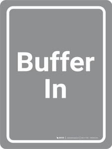 Buffer In Grey Portrait - Wall Sign