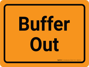 Buffer Out Orange Landscape - Wall Sign