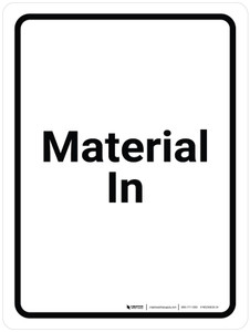 Material In White Portrait - Wall Sign