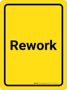 Rework Yellow Portrait - Wall Sign