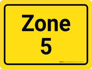 Zone 5 Yellow Landscape - Wall Sign