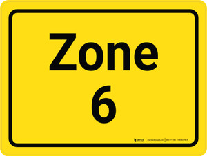 Zone 6 Yellow Landscape - Wall Sign