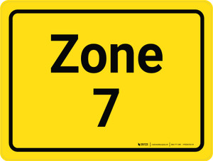 Zone 7 Yellow Landscape - Wall Sign