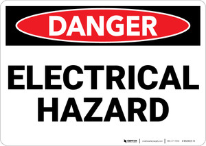 Danger: Electrical Hazard - Wall Sign