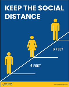 Keep The Social Distance 6 Feet - Poster