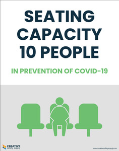 Seating Capacity 10 People In Prevention of Covid-19 - Poster