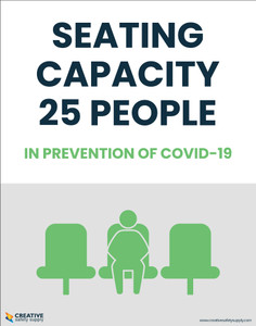 Seating Capacity 25 People In Prevention of Covid-19 - Poster