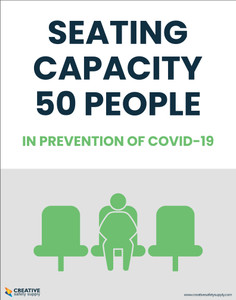 Seating Capacity 50 People In Prevention of Covid-19 - Poster