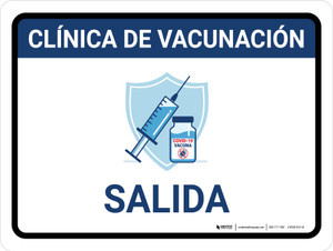 Vaccination Clinic Exit Blue Spanish Landscape - Wall Sign