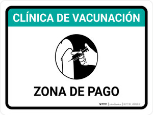 Vaccination Clinic: Payment Area Green Spanish Landscape - Wall Sign
