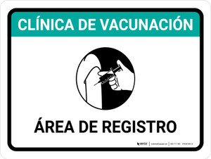 Vaccination Clinic: Registration Area Green Spanish Landscape - Wall Sign