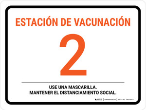 Vaccine Station 2 Spanish Landscape - Wall Sign