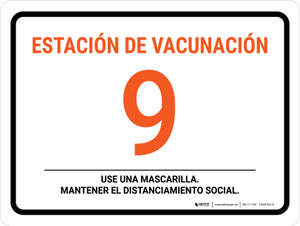 Vaccine Station 9 Spanish Landscape - Wall Sign