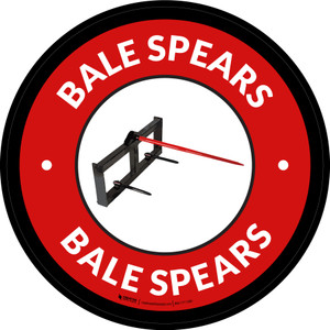 Bale Spears Red Circular - Floor Sign