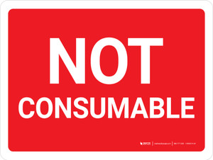 Not Consumable Red Background Landscape - Wall Sign