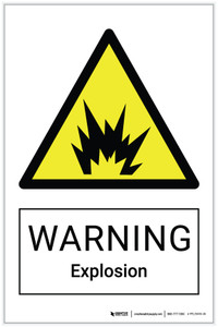 Warning: Explosion Hazard - Label