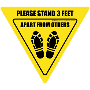 Please Stand 3 Feet Apart From Others Shoe Prints Yield