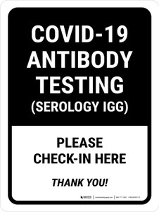 Covid-19 Antibody Testing Serology Portrait - Wall Sign