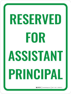 Reserved Assistant Principal Portrait - Wall Sign