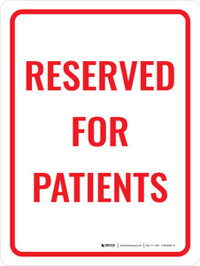 Reserved For Patient Portrait - Wall Sign