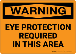 Warning: PPE Eye Protection Required - Wall Sign