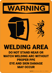 Wear Welding Mask 8x10" Metal Sign Safety Facility workshop Business Plant #188 