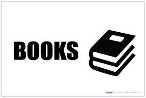 Books with Icon Landscape - Label