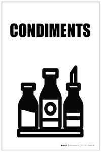 Condiments with Icon Portrait - Label