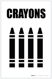 Crayons with Icon Portrait - Label