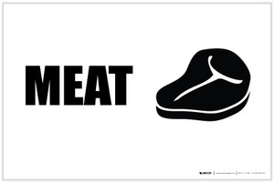 Meat with Icon Landscape - Label