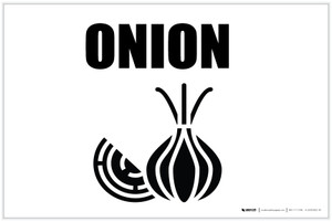 Onions with Icon Landscape - Label
